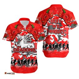 ANZAC Day Hawaiian Shirt Dragons Army Style No.1