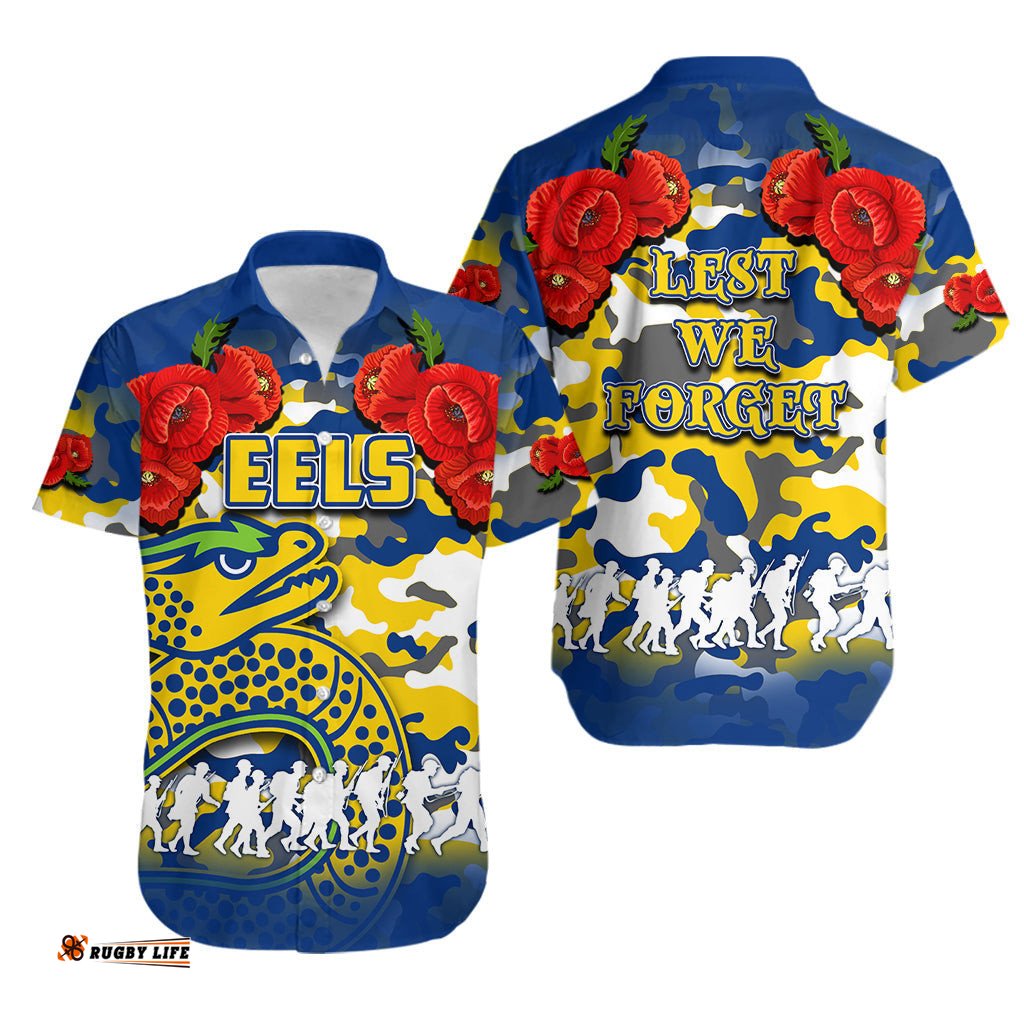 ANZAC Day Hawaiian Shirt Eels Army Style No.1