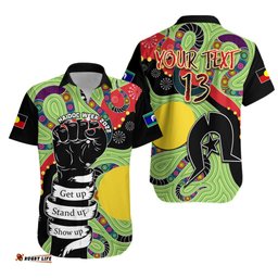 Custom Text and Number Aboriginal NAIDOC Week Hawaiian Shirt Stronger Together Unique Style