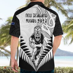 New Zealand Rugby Hawaiian Shirt Proud Aoteroa Stylised Maori Koru