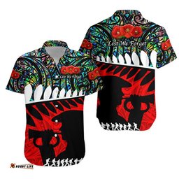 New Zealand Maori ANZAC Hawaiian Shirt Remembrance Soldier Paua Shell