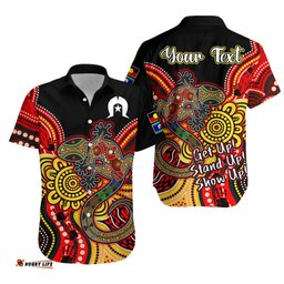 Custom Personalised NAIDOC Week Hawaiian Shirt Aboriginal Lizard Always Proud History