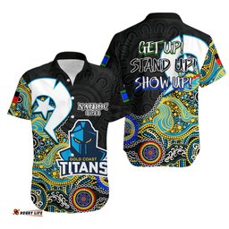 Titans Rugby Hawaiian Shirt NAIDOC Patterns