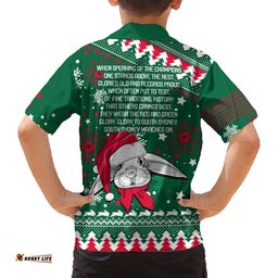 Rabbitohs Rugby Hawaiian Shirt Glory Glory The South Christmas Vibe Unique