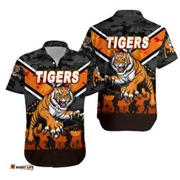 Wests Tigers ANZAC Hawaiian Shirt Simple Style