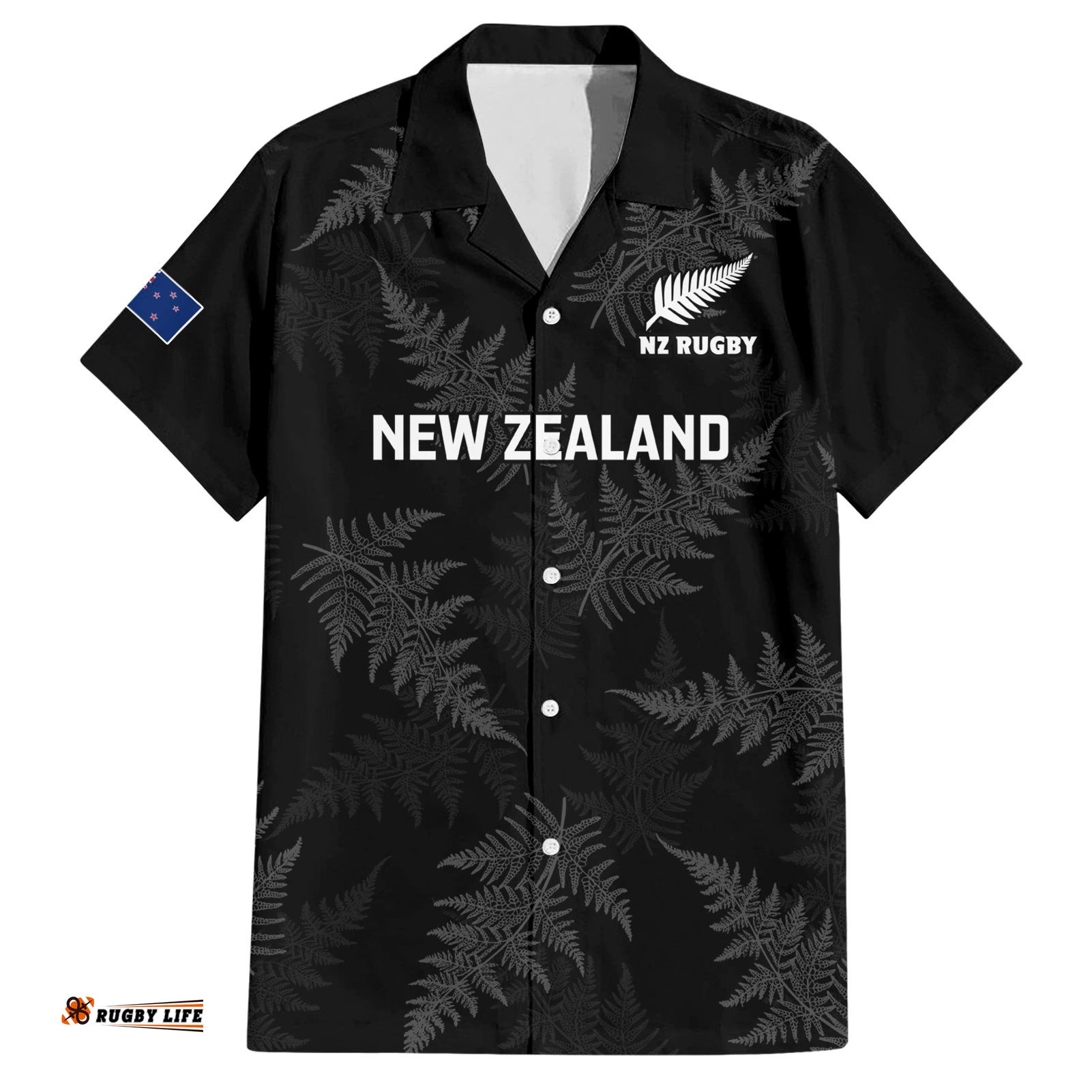 New Zealand Silver Fern Rugby Hawaiian Shirt Go Aotearoa Champions World Cup