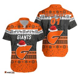 Custom Personalised Greater Western Sydney Hawaiian Shirt Giants Christmas Simple Style