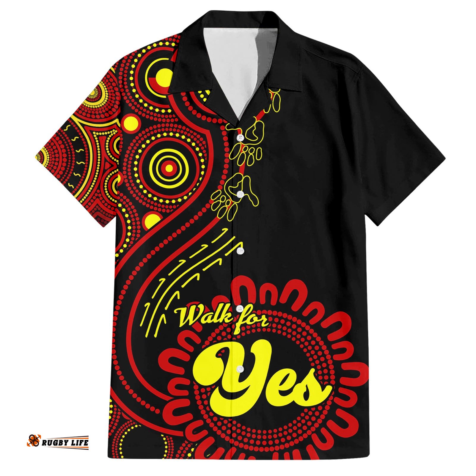Australia Walk For Yes Hawaiian Shirt Indigenous Voice Aboriginal Red Vibe