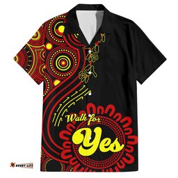 Australia Walk For Yes Hawaiian Shirt Indigenous Voice Aboriginal Red Vibe