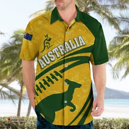 Personalised Aussie Wallabies Hawaiian Shirt Rugby World Cup Sporty Dynamic