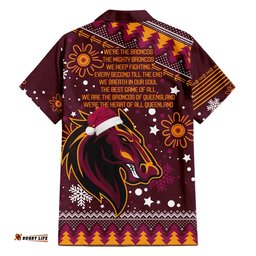 Broncos Rugby Hawaiian Shirt Heart Of All Queenland Christmas Vibe Unique