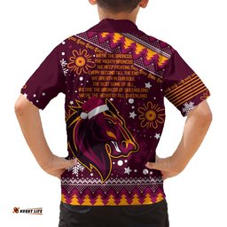 Broncos Rugby Hawaiian Shirt Heart Of All Queenland Christmas Vibe Unique