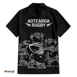New Zealand Silver Fern Rugby Hawaiian Shirt Haka Aotearoa Kiwi Dance
