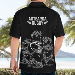 New Zealand Silver Fern Rugby Hawaiian Shirt Haka Aotearoa Kiwi Dance
