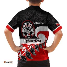 Personalised Te Reo Maori New Zealand Hawaiian Shirt Kia Haka Maori Fern With Tino Rangatiratanga