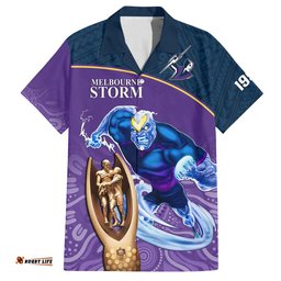 Storm Rugby Hawaiian Shirt Go Champions Mascot With Polynesian Indigenous Art