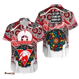 Swans Australian Football Hawaiian Shirt NAIDOC Week