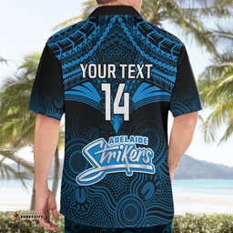 Custom Adelaide Strikers Cricket Hawaiian Shirt Unique Indigenous Art Mix Polynesian Pattern