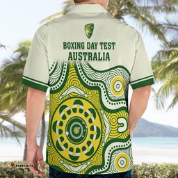 Australia Cricket Hawaiian Shirt Boxing Day Test Indigenous Art