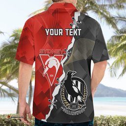 Personalised Collingwood And Swans Football Hawaiian Shirt Together Sporty Style