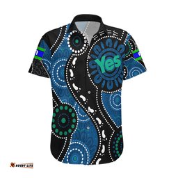 Australia Indigenous Hawaiian Shirt Vote Yes Aboriginal Torres Strait
