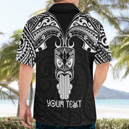Personalised New Zealand Te Reo Maori Hawaiian Shirt Kia Kaha Maori Language Week Black Style