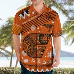 Custom Giants Football Hawaiian Shirt Christmas Vibe