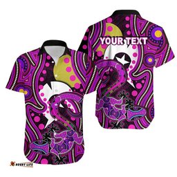 Custom Personalised NAIDOC Aboriginal Lizard Hawaiian Shirt Pink Style