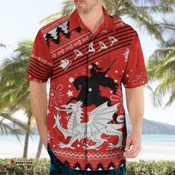 Custom Dragons Rugby Hawaiian Shirt Chirstmas Vibe