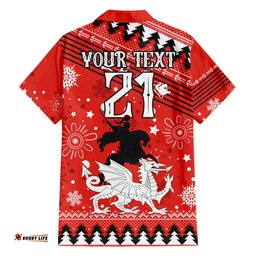 Custom Dragons Rugby Hawaiian Shirt Chirstmas Vibe