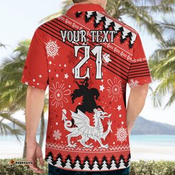 Custom Dragons Rugby Hawaiian Shirt Chirstmas Vibe