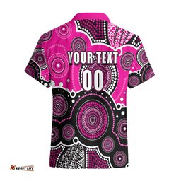 Custom Text And Number Sixers BBL Hawaiian Shirt Aboriginal Patterns Pink Version