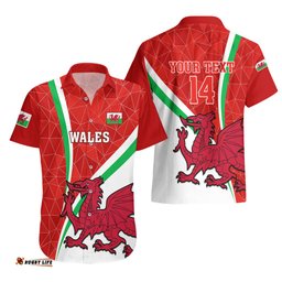 Custom Wales Rugby Hawaiian Shirt World Cup Cymru Curve Style