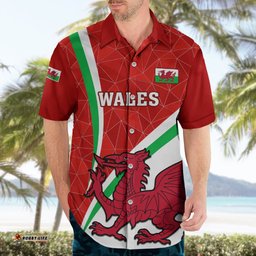 Custom Wales Rugby Hawaiian Shirt World Cup Cymru Curve Style