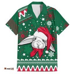 Custom Rabbitohs Rugby Hawaiian Shirt Glory Glory The South Christmas Vibe Unique