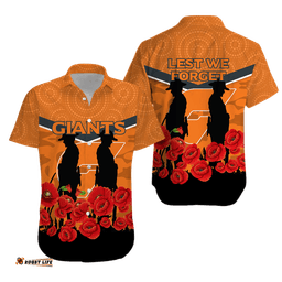 Giants ANZAC Day Hawaiian Shirt Indigenous Art