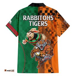 Wests Tigers and Rabbitohs Rugby Hawaiian Shirt Sporty Style