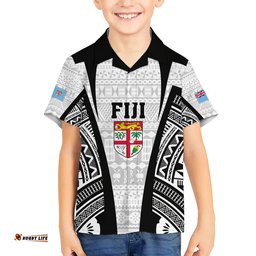 Personalised Fiji Rugby Hawaiian Shirt World Cup History Makers White Ver