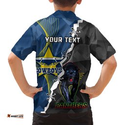 Personalised Panthers And Cowboys Rugby Hawaiian Shirt Sporty Version