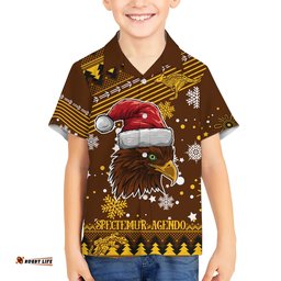 Custom Hawks Football Hawaiian Shirt Spectemur Agendo Christmas Vibe