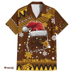 Custom Hawks Football Hawaiian Shirt Spectemur Agendo Christmas Vibe
