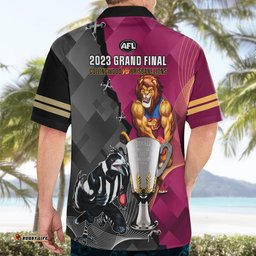 Collingwood And Lions Football Hawaiian Shirt Grand Final Magpies Brisbane Together