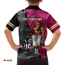 Collingwood And Lions Football Hawaiian Shirt Grand Final Magpies Brisbane Together