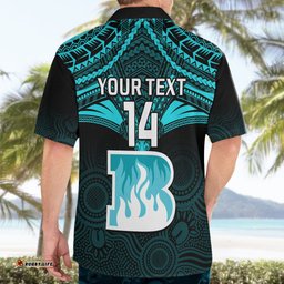Custom Brisbane Heat Cricket Hawaiian Shirt Unique Indigenous Art Mix Polynesian Pattern