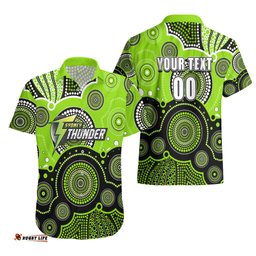 Custom Text And Number Thunders BBL Hawaiian Shirt Aboriginal Patterns