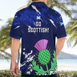 Scotland Rugby Hawaiian Shirt World Cup Go Scottish Thistle Grunge Style