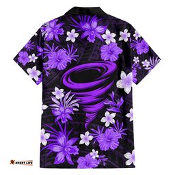 Australian Hurricanes Cricket Hawaiian Shirt Baeuty Pacific Hibiscus and Polynesian Pattern