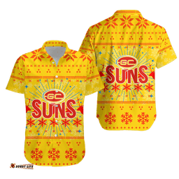 Gold Coast Suns Hawaiian Shirt Christmas Ugly Style