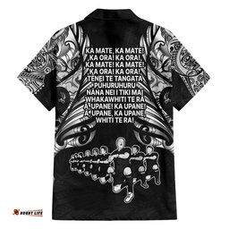 New Zealand Rugby Hawaiian Shirt Black Haka Dance With NZ Champions History