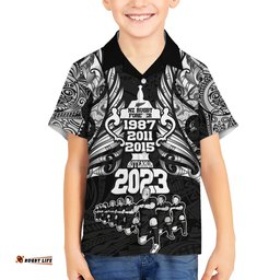 New Zealand Rugby Hawaiian Shirt Black Haka Dance With NZ Champions History